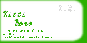 kitti moro business card